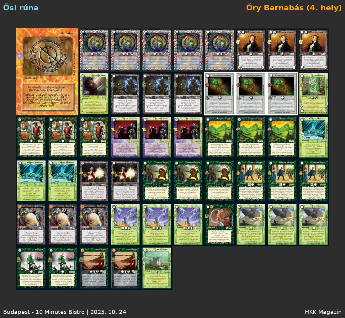 4. hely Őry Barnabás, Ősi rúna