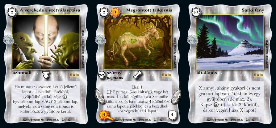 Raia nem gyakori lapok