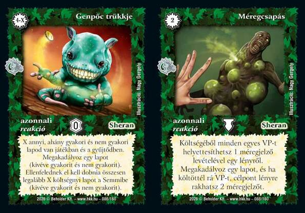 Sheran nem gyakori lapok